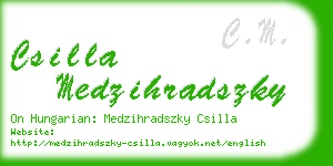 csilla medzihradszky business card